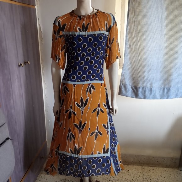 Recommended by Trinny ZARA Knee Length Quirky Print Cocktail Dress XS - Picture 2 of 5